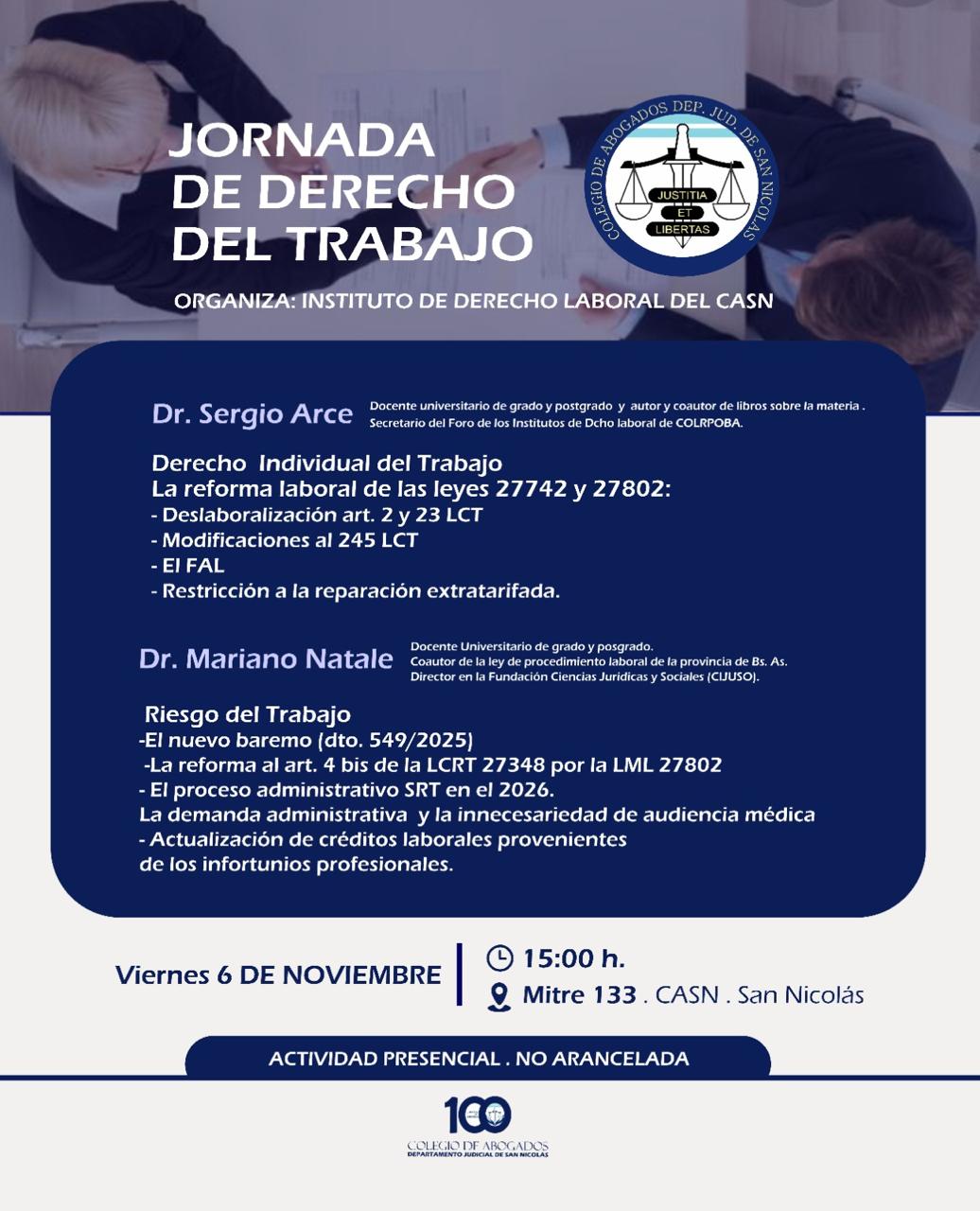JORNADA DE DERECHO DEL TRABAJO 06/11