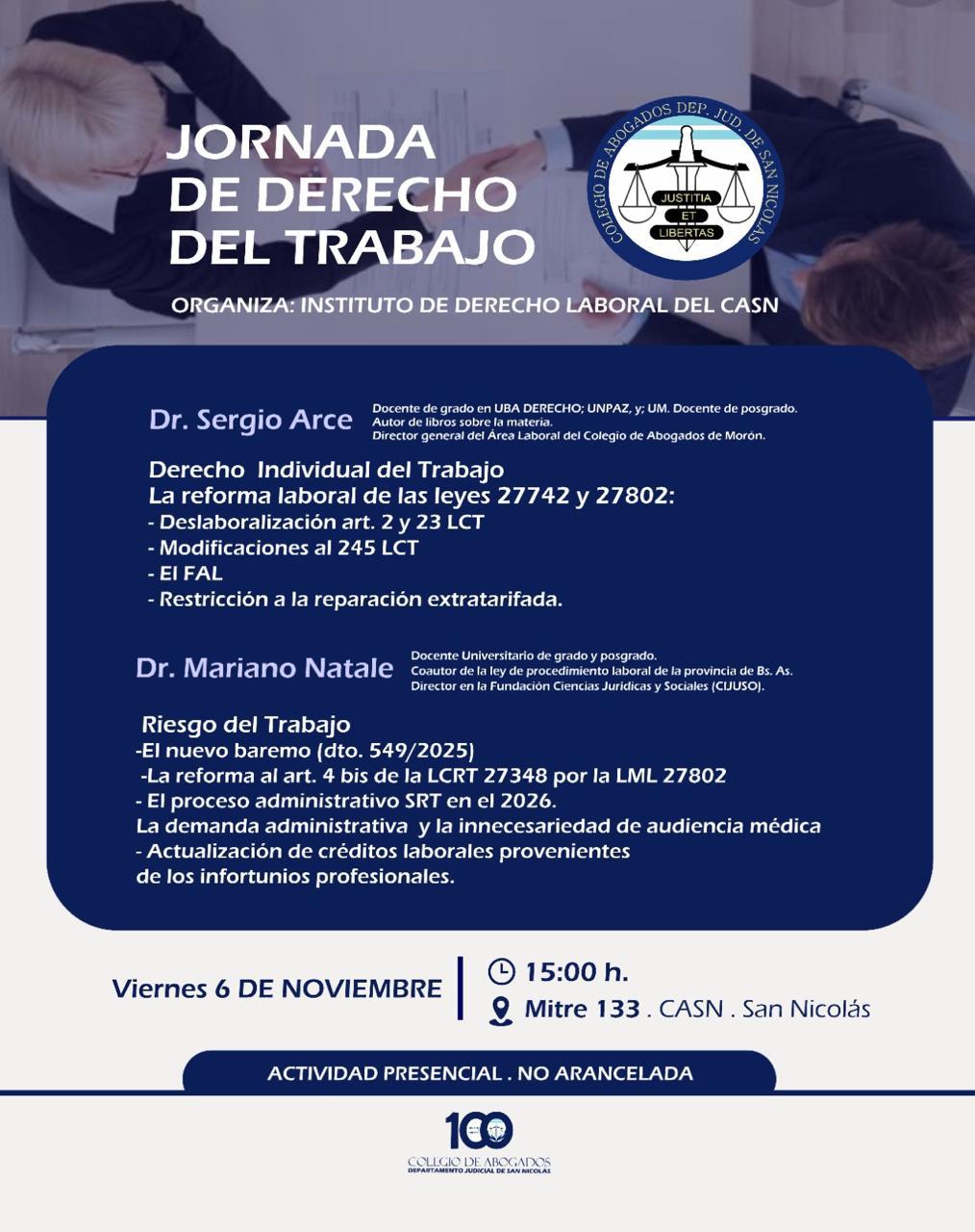 JORNADA DE DERECHO DEL TRABAJO 06/11