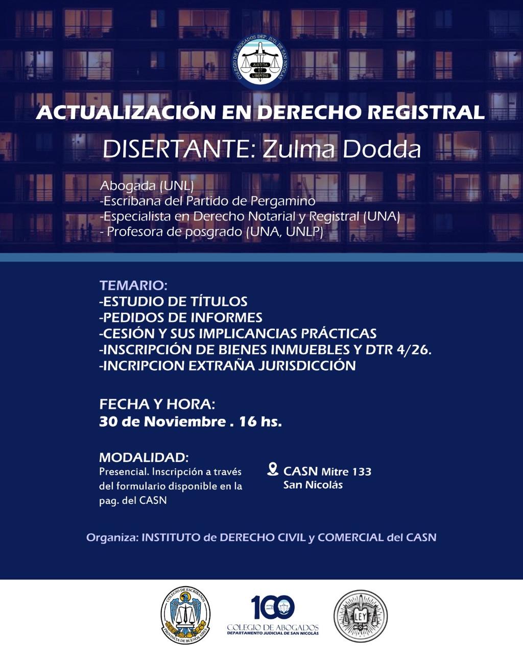 ACTUALIZACIÓN EN DERECHO REGISTRAL 30/11