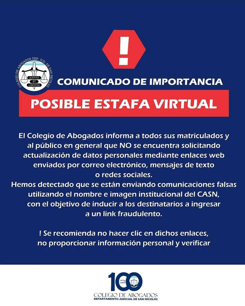 POSIBLE ESTAFA VIRTUAL