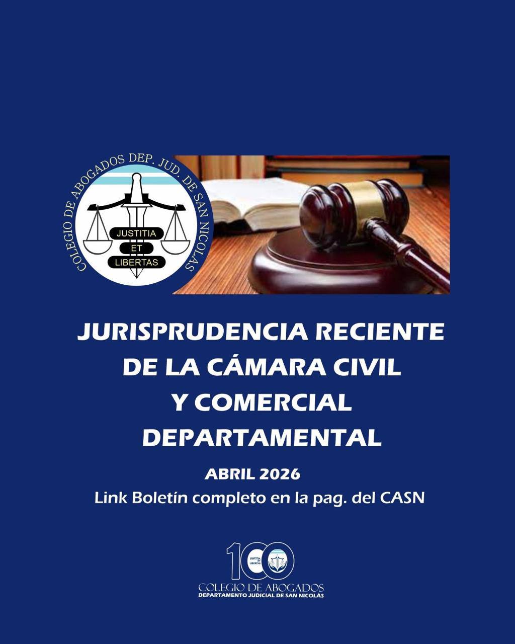 JURISPRUDENCIA RECIENTE DE LA CÁMARA CIVIL Y COMERCIAL DEPARTAMENTAL - ABRIL 2026