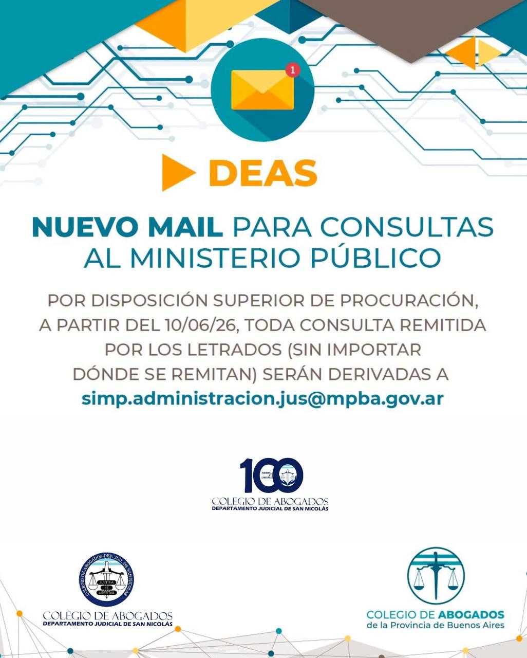 DEAS: 𝗡𝘂𝗲𝘃𝗼 𝗺𝗮𝗶𝗹 𝗽𝗮𝗿𝗮 𝗰𝗼𝗻𝘀𝘂𝗹𝘁𝗮𝘀 𝗮𝗹 𝗠𝗶𝗻𝗶𝘀𝘁𝗲𝗿𝗶𝗼 𝗣𝘂́𝗯𝗹𝗶𝗰𝗼
