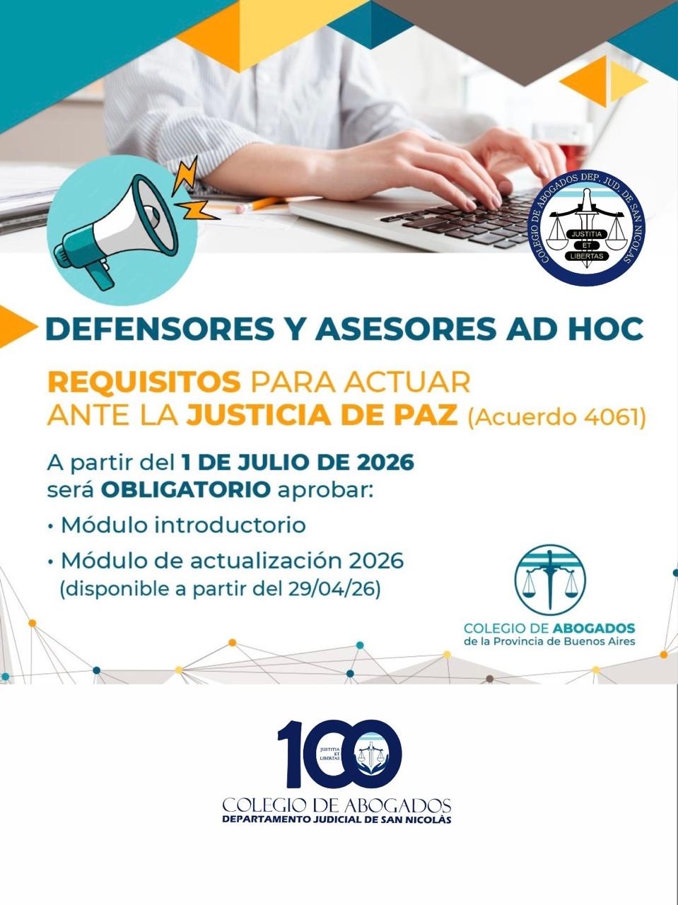 DEFENSORES Y ASESORES AD HOC