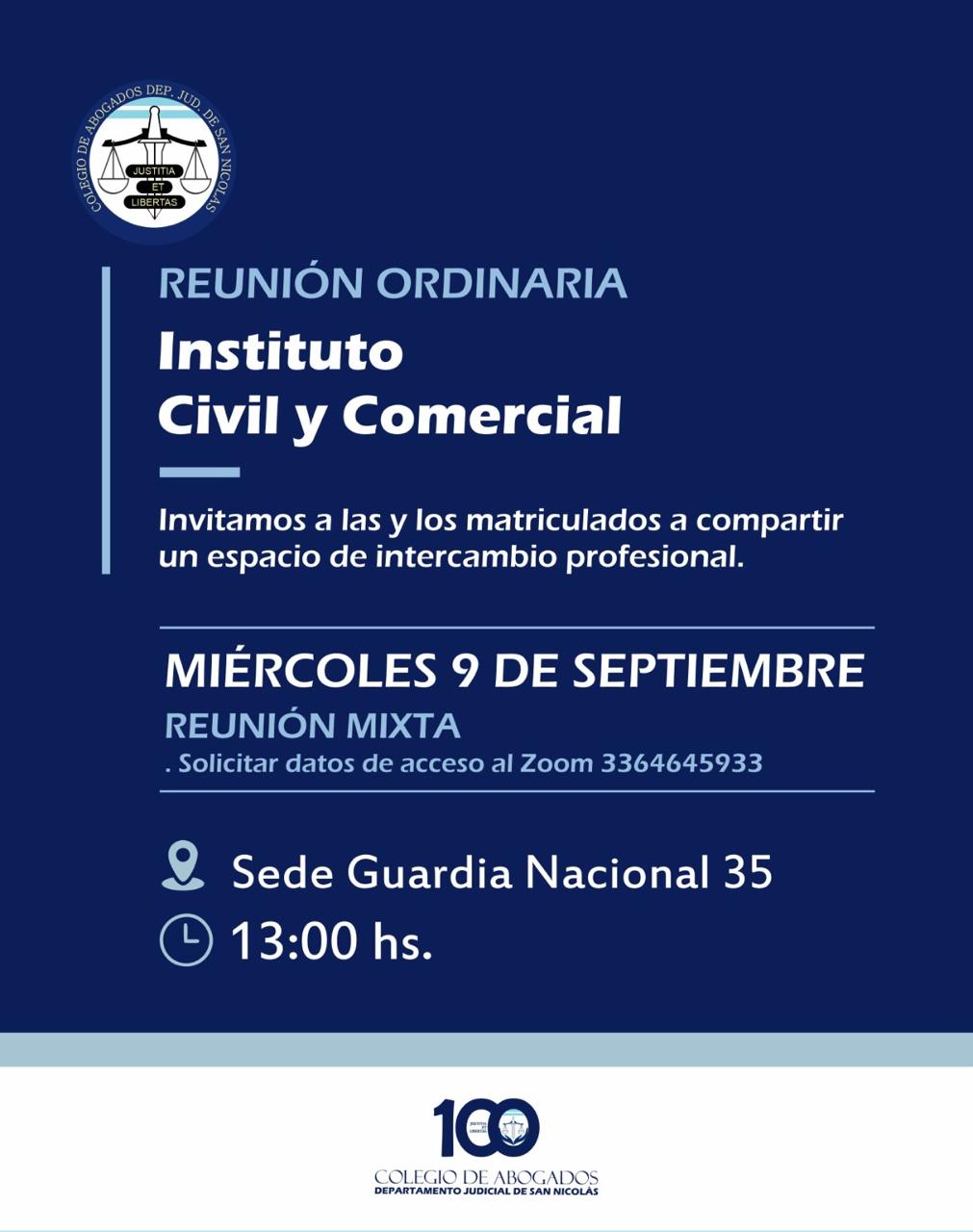 Reunión Ordinaria | Instituto Civil y Comercial